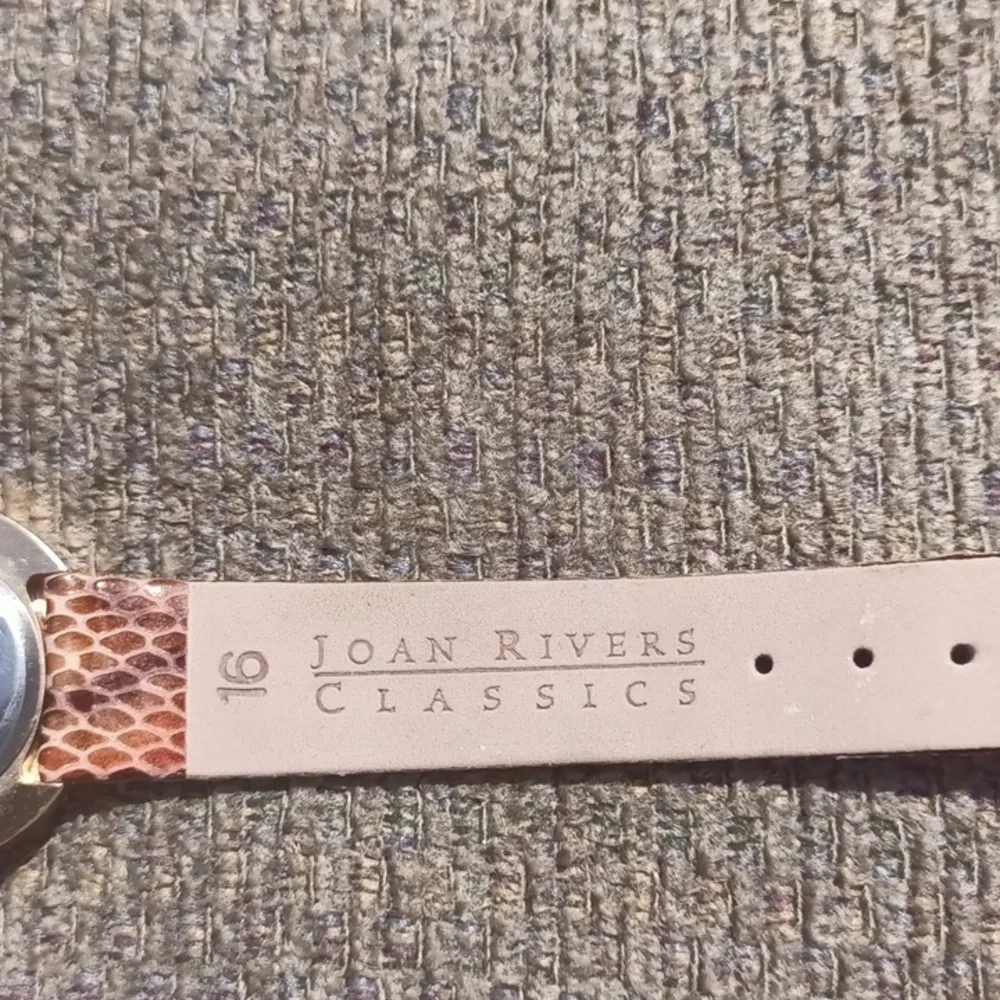 Joan Rivers Classic faux snake skin leather band round women's watch